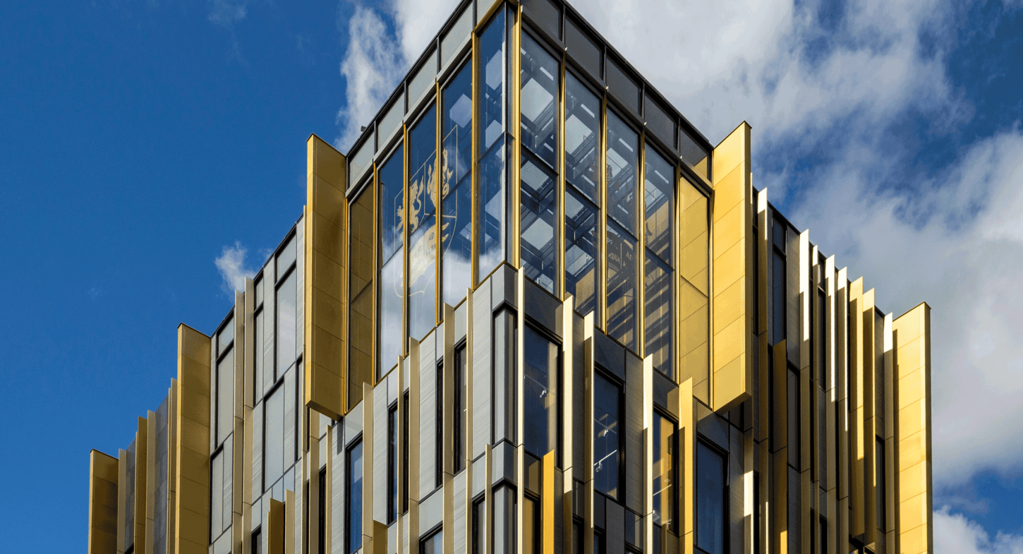 Rainscreen cladding panels installed at the University of Birmingham Library Banner Large