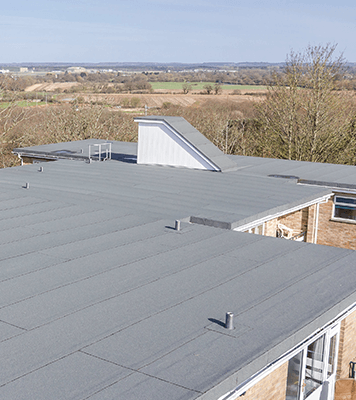 System 5000 flat roofing installed at the Bluff